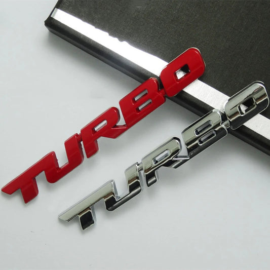 Turbo Metal Alloy 3D Badge Car Sticker