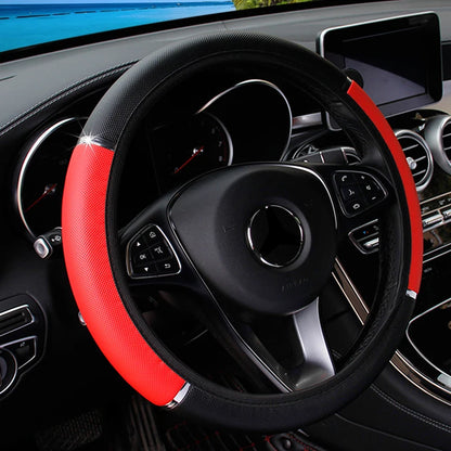 Car Steering Wheel Cover PU Leather Flash Bar