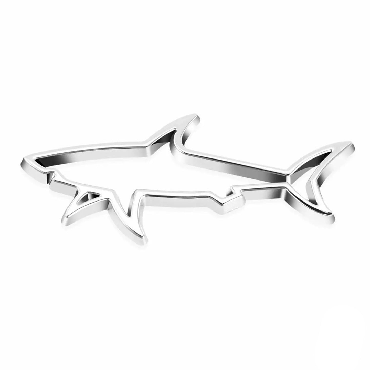 3D Metal Car Styling Sticker Hollow Shark