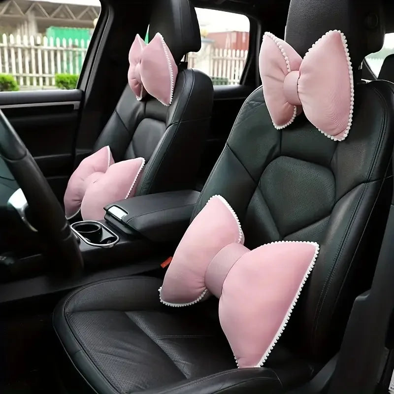 1Pc Fashion Pink Ice Silk Neck Pillow