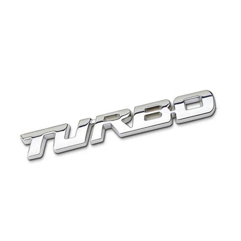 Turbo Metal Alloy 3D Badge Car Sticker
