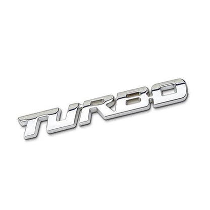 Turbo Metal Alloy 3D Badge Car Sticker