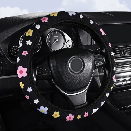 Small Fresh Flower No Inner Ring Car Steering Wheel Cover