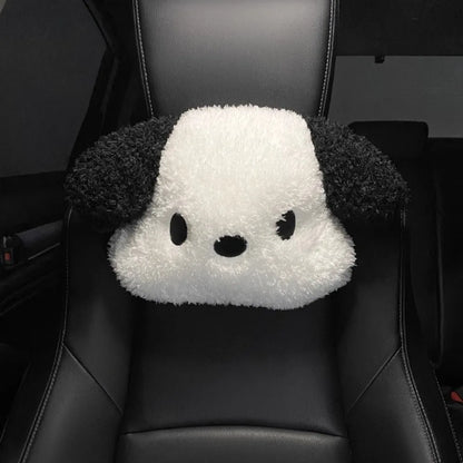 Cute Plush Dog Car Headrest Neck Pillow