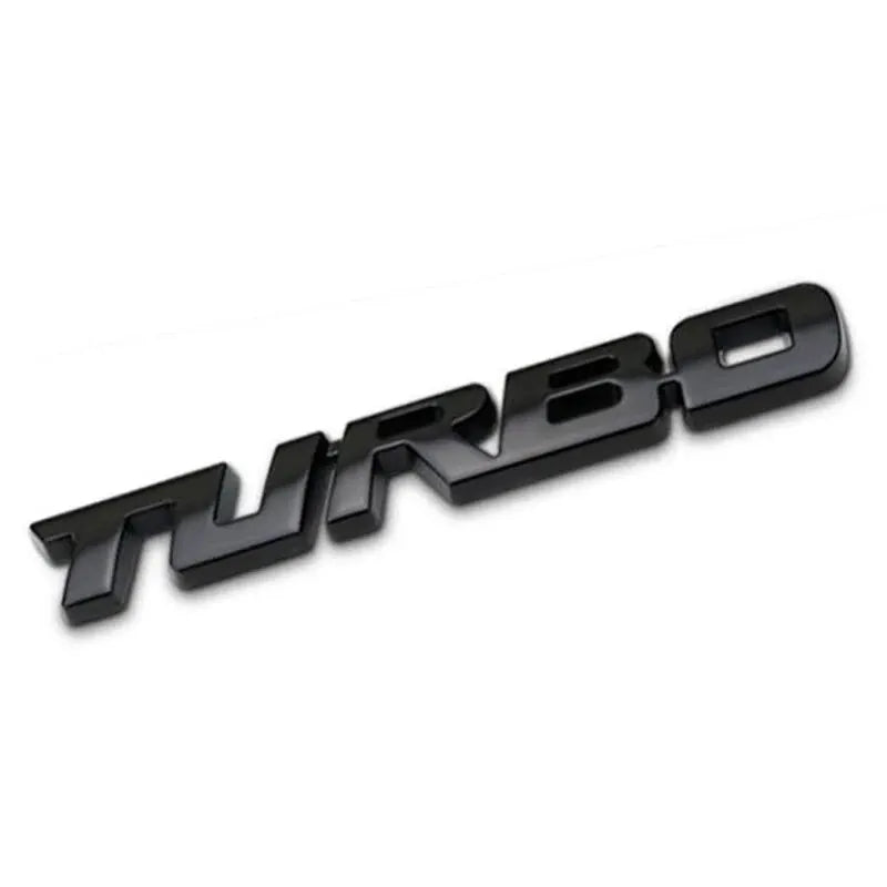 Turbo Metal Alloy 3D Badge Car Sticker