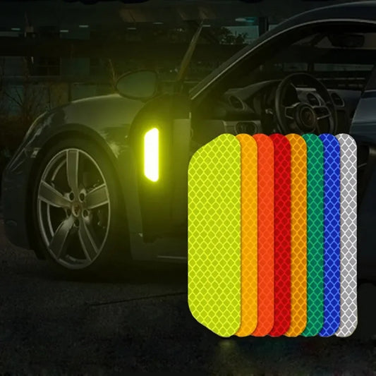 4 Pcs Car Door Sticker Safety Opening Warning Reflector Tape
