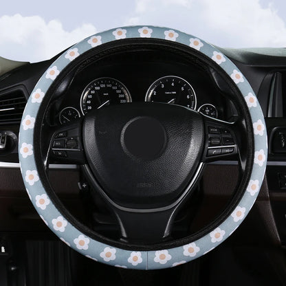 Small Fresh Flower No Inner Ring Car Steering Wheel Cover