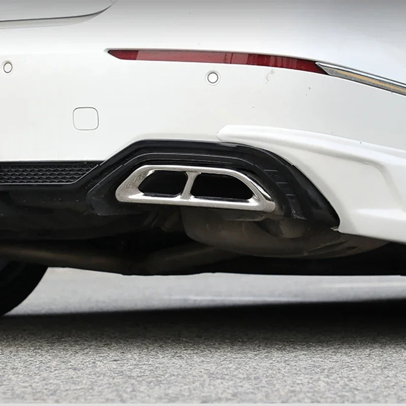 Stainless Steel Exterior Rear Exhaust Muffler Tip Pipe Cover Trim