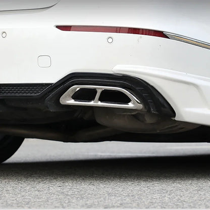 Stainless Steel Exterior Rear Exhaust Muffler Tip Pipe Cover Trim