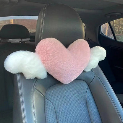 Universal Car Support Pillow - Heart-Shaped Plush