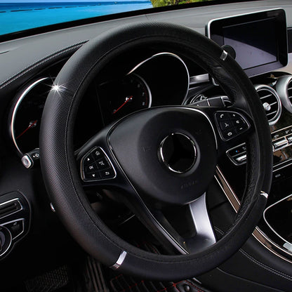 Car Steering Wheel Cover PU Leather Flash Bar