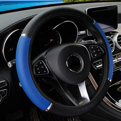 Car Steering Wheel Cover PU Leather Flash Bar