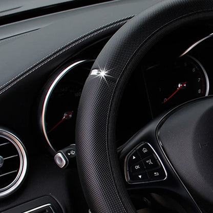 Car Steering Wheel Cover PU Leather Flash Bar