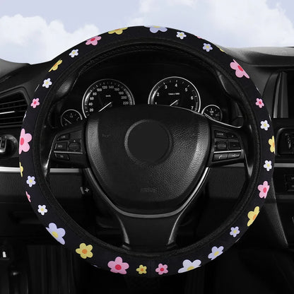 Small Fresh Flower No Inner Ring Car Steering Wheel Cover
