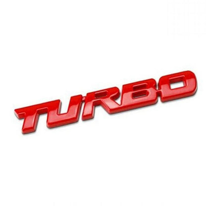 Turbo Metal Alloy 3D Badge Car Sticker