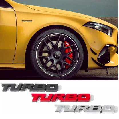 Turbo Metal Alloy 3D Badge Car Sticker